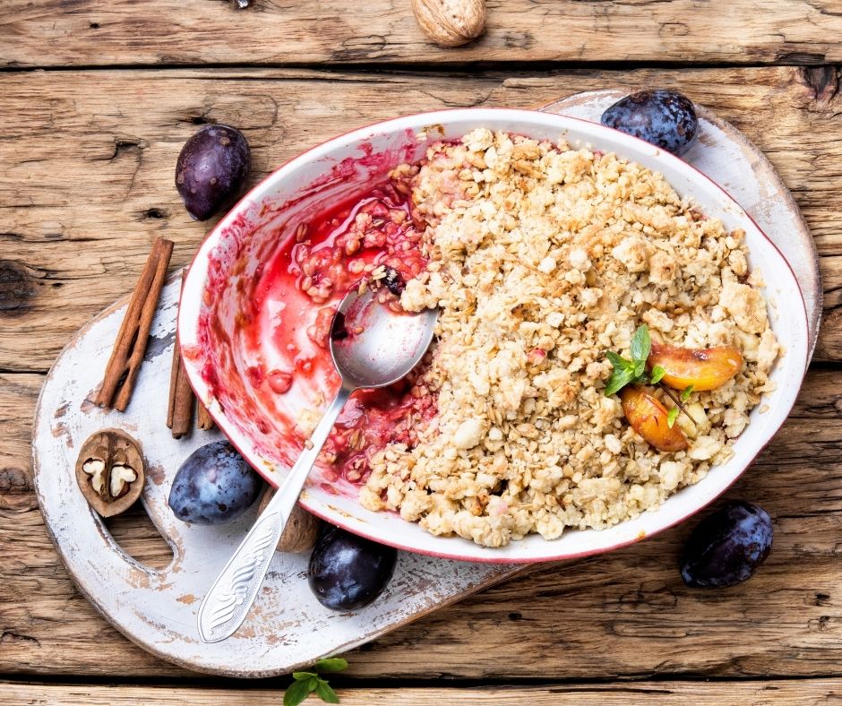 Crumble vegan cu prune
