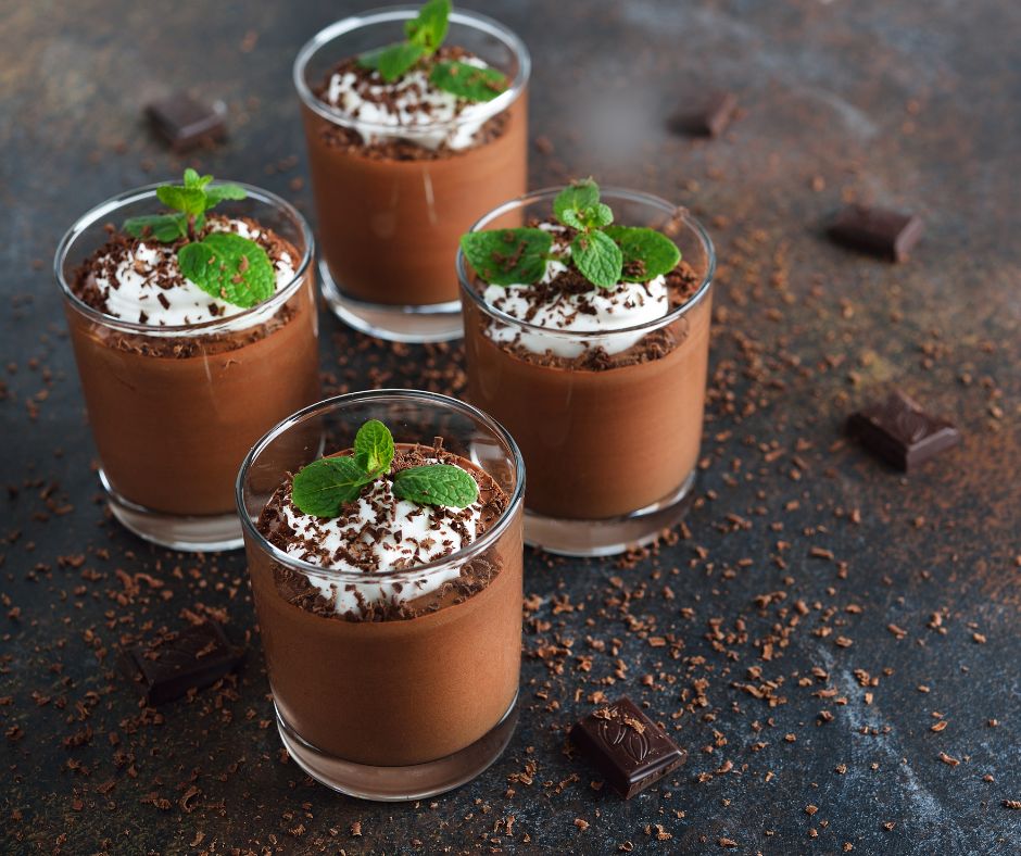 Mousse vegan de ciocolata